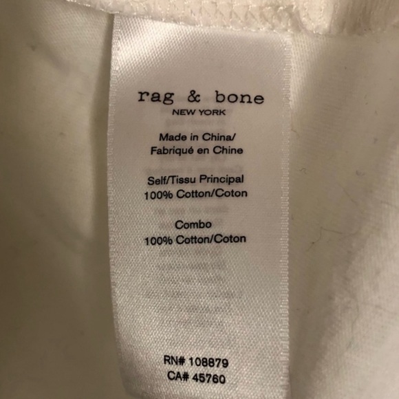 rag & bone double layer mesh tee white size large - Picture 6 of 6
